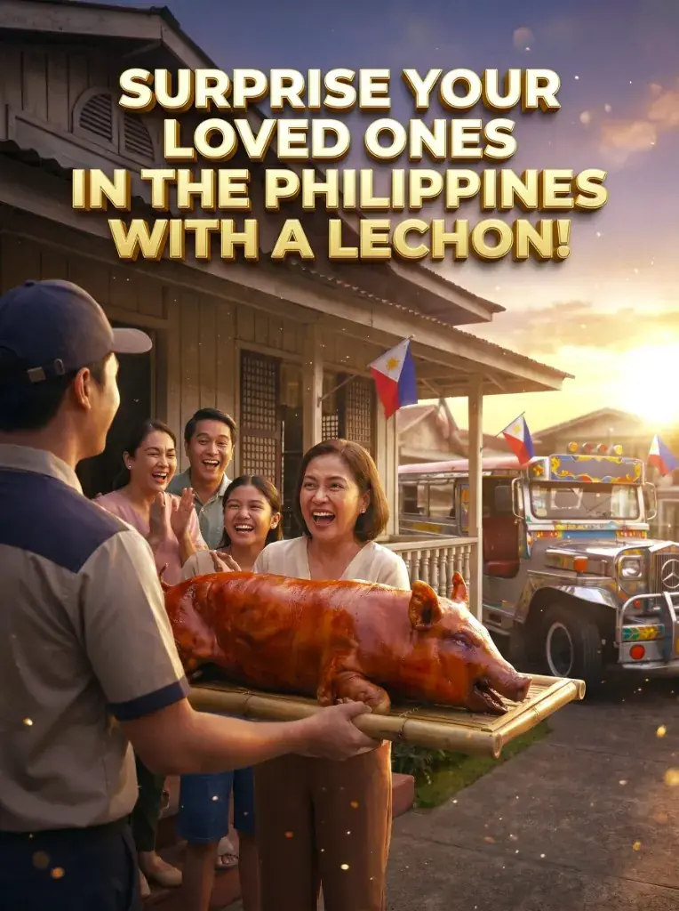 A surprise Cebu lechon arriving for a family celebration in Manila